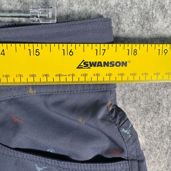 Club Ride Shorts Mens Size 34x11 Blue Cargo Cactus Bird Adjustable Waist - Picture 2 of 13